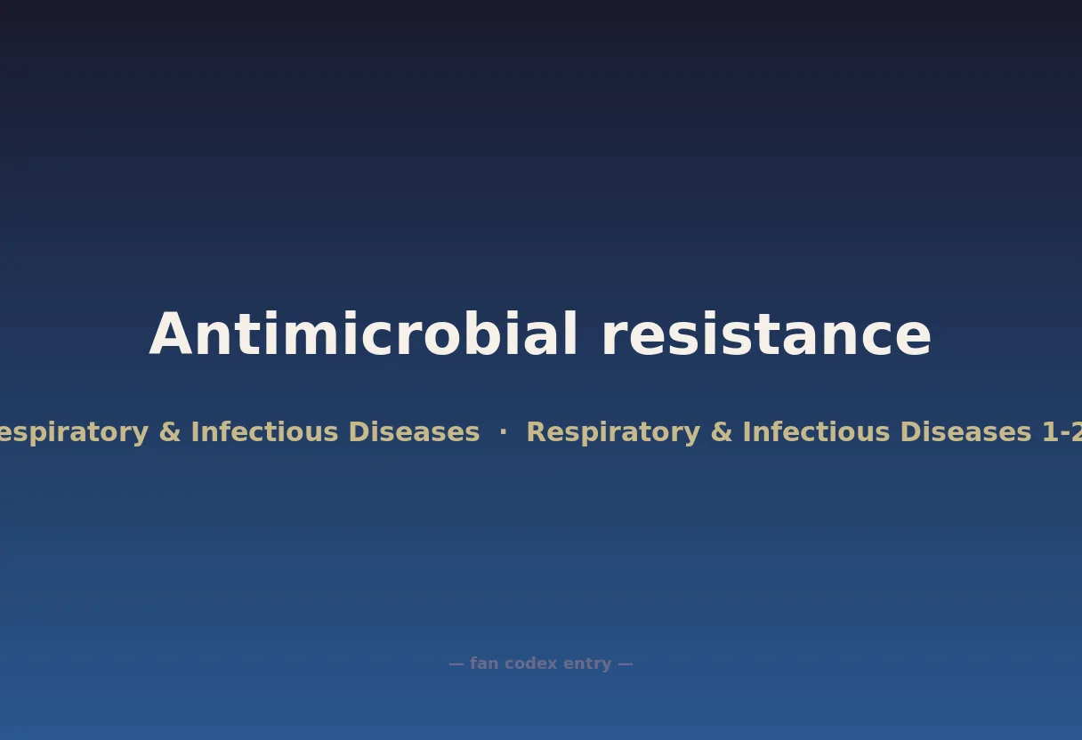Antimicrobial resistance